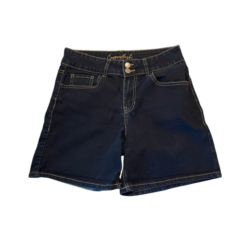 ComfyChic Women's Navy Denim Bermudas